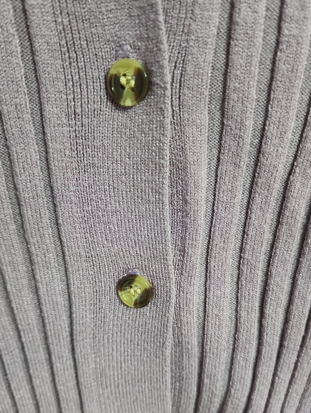 Zaful Purple Ribbed Button-Front Collared Top - Picture 4 of 6